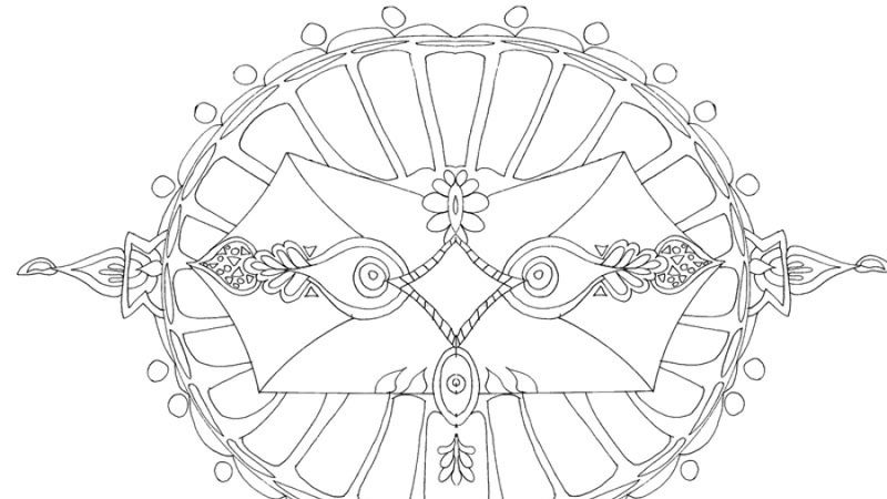 coloriage mandala masque