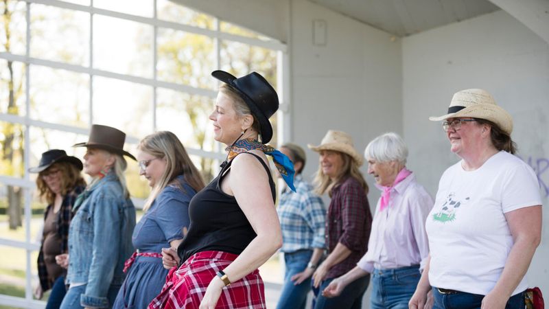 danse country dancer line