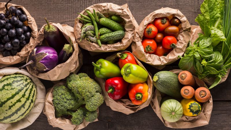 Illustration de fruits et légumes
