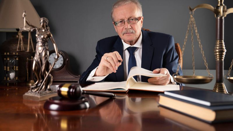 Illustration d'un notaire