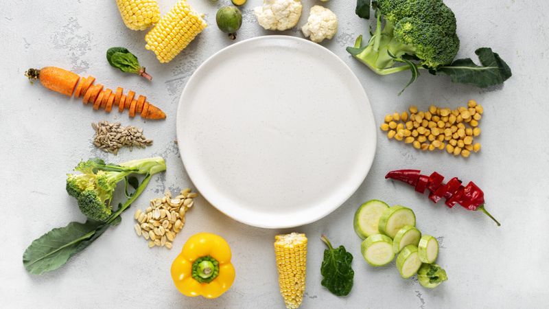 Illustration d'une assiette de légumes