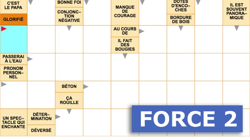Mots fléchés Force 2