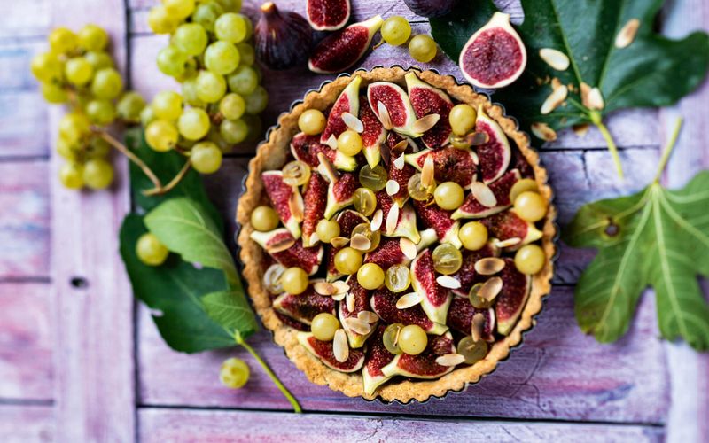 Tarte aux figues et raisins